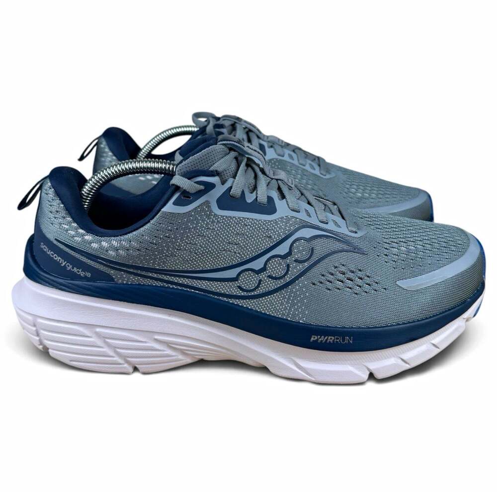 Size 10.5W - Saucony Guide 18 Wide Flint/Navy Gray Running Shoes S20999-161